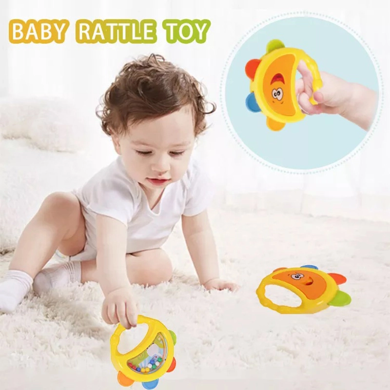 Baby Teething Rattle Toy - Colorful Handheld Sensory