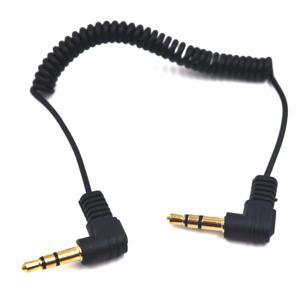 3.5mm TRS Audio Coiled Cable - 30cm Pack