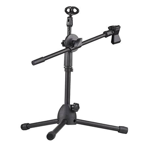 TrMicrophone Stand - Dual Purpose 2 Mic Clips Adjustable