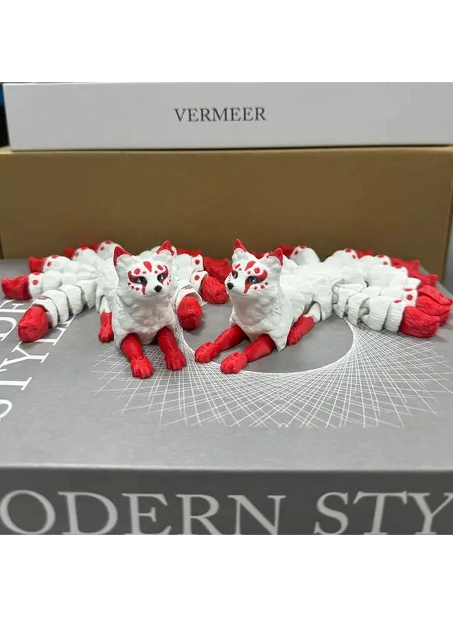 Nine Tailed Fox Statue Set