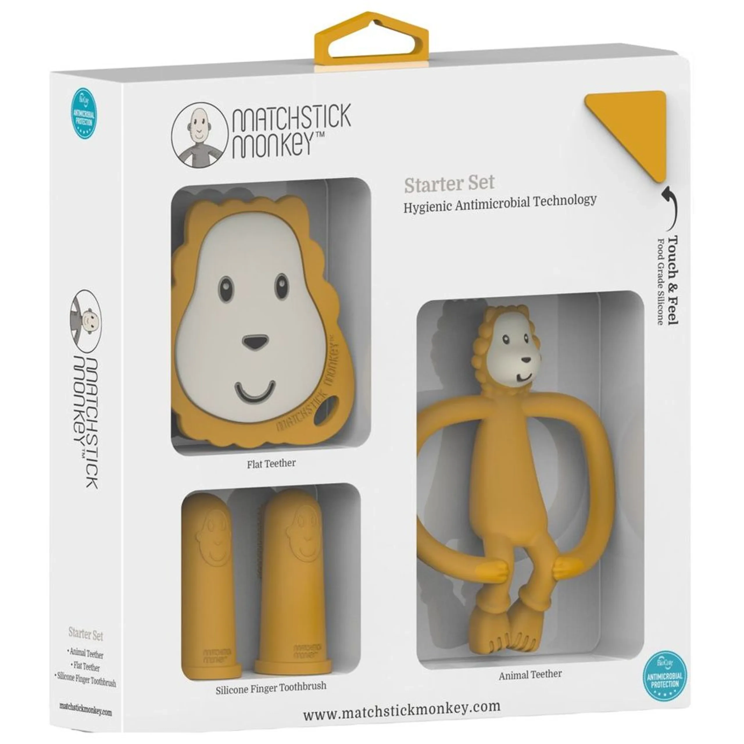 Matchstick Monkey Ludo Lion - Teething Starter Set Yellow