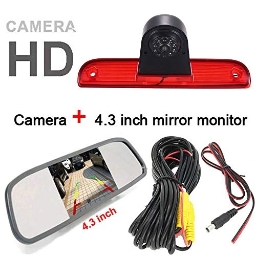 Brake Light Reversing Camera + Rear View Mirror Monitor - Night vision 628 x 586 pixels