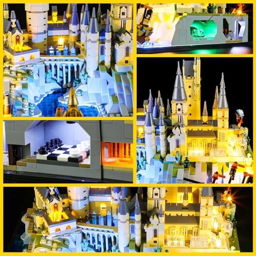 Light Kit for Lego-76419 Hogwarts Castle and Grounds - Warm White Battery Powered