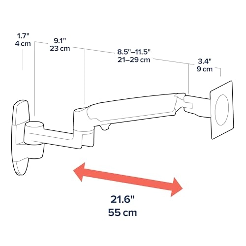 LX Monitor Arm - Single 34 inches 100x100mm