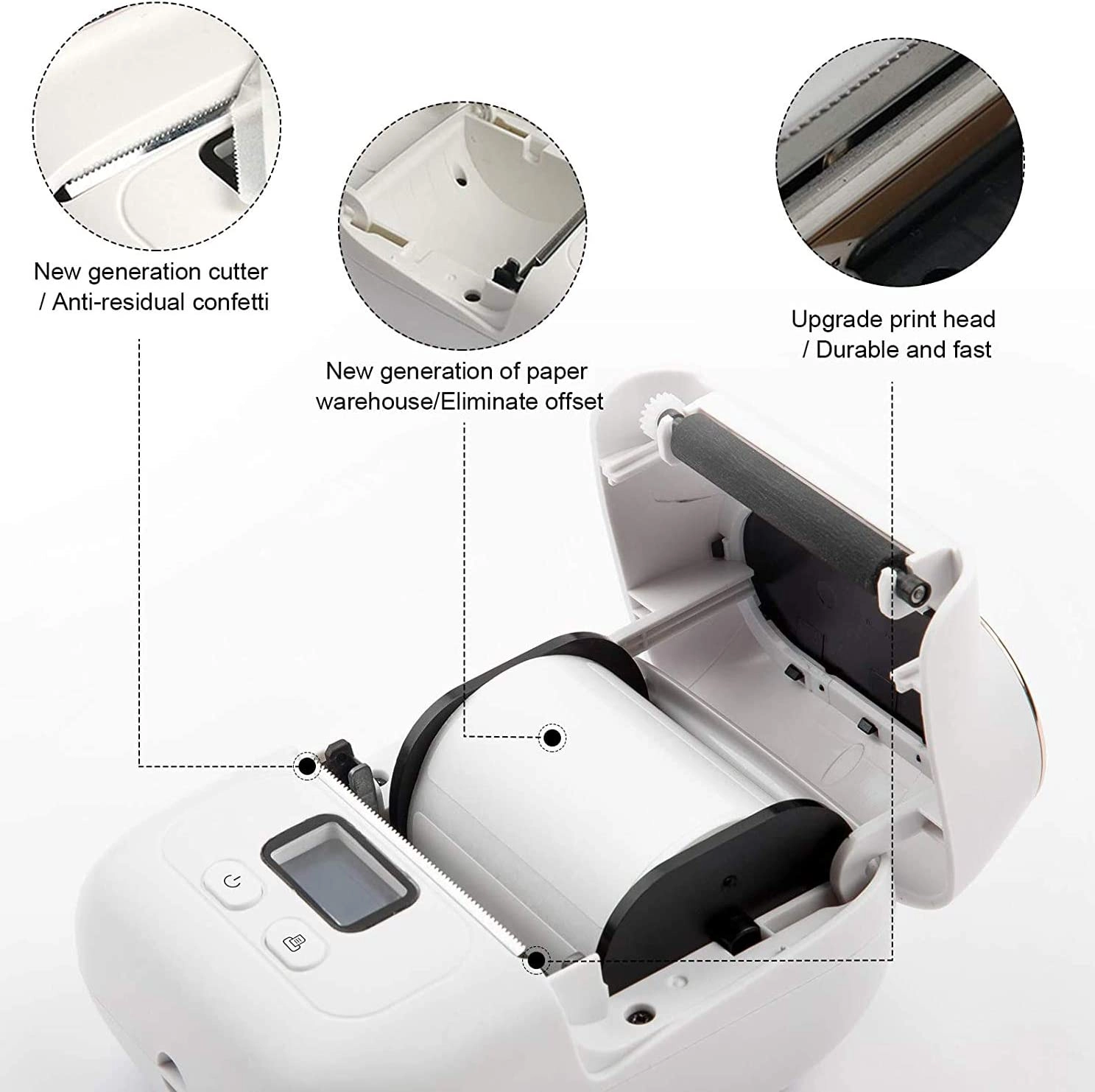 Bluetooth Thermal Label Printer - Ink free printing 15mm
