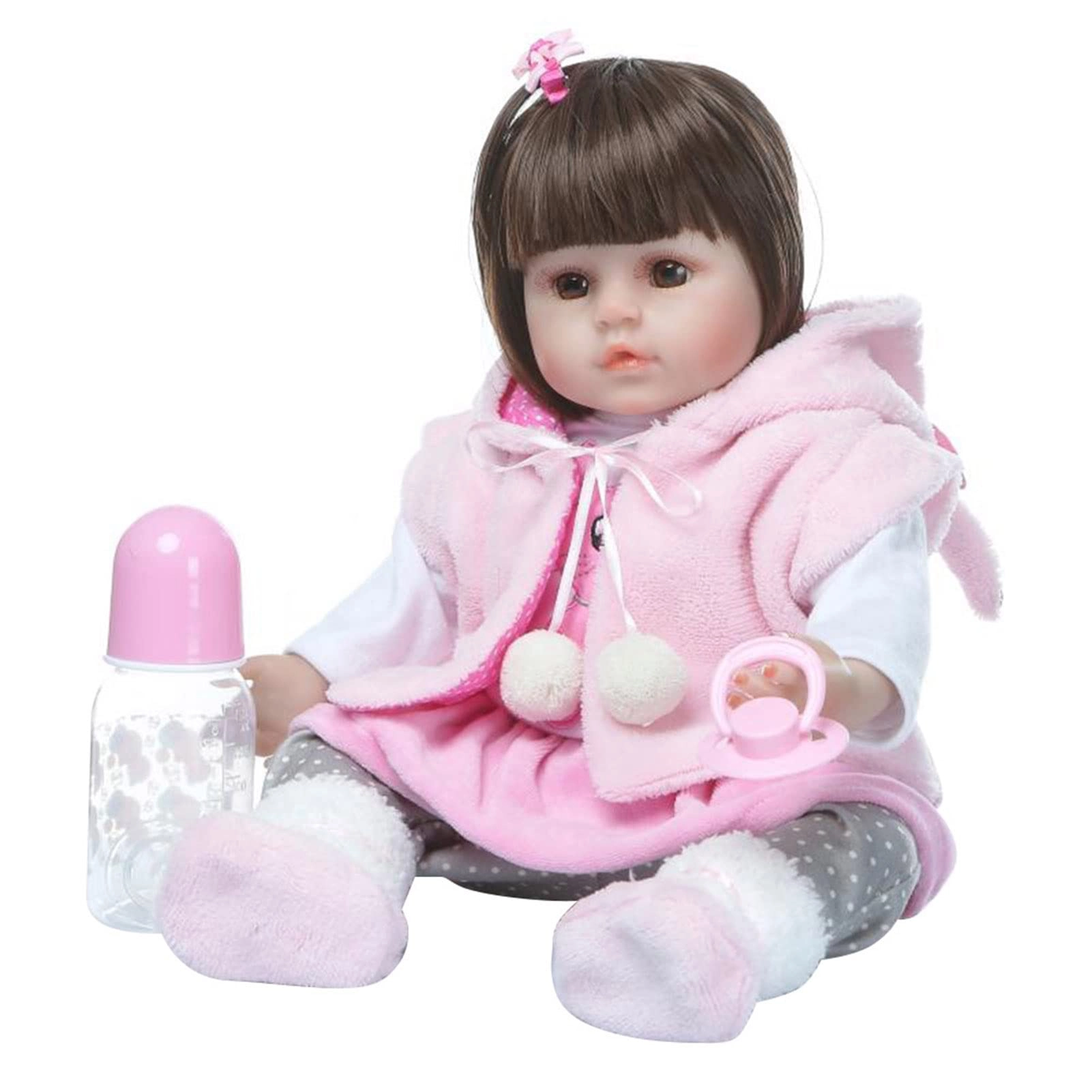 Reborn Baby Doll - 55cm/22in Soft Silicone Dressed