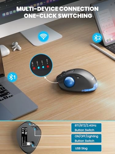 Trackball Mouse - Bluetooth USB