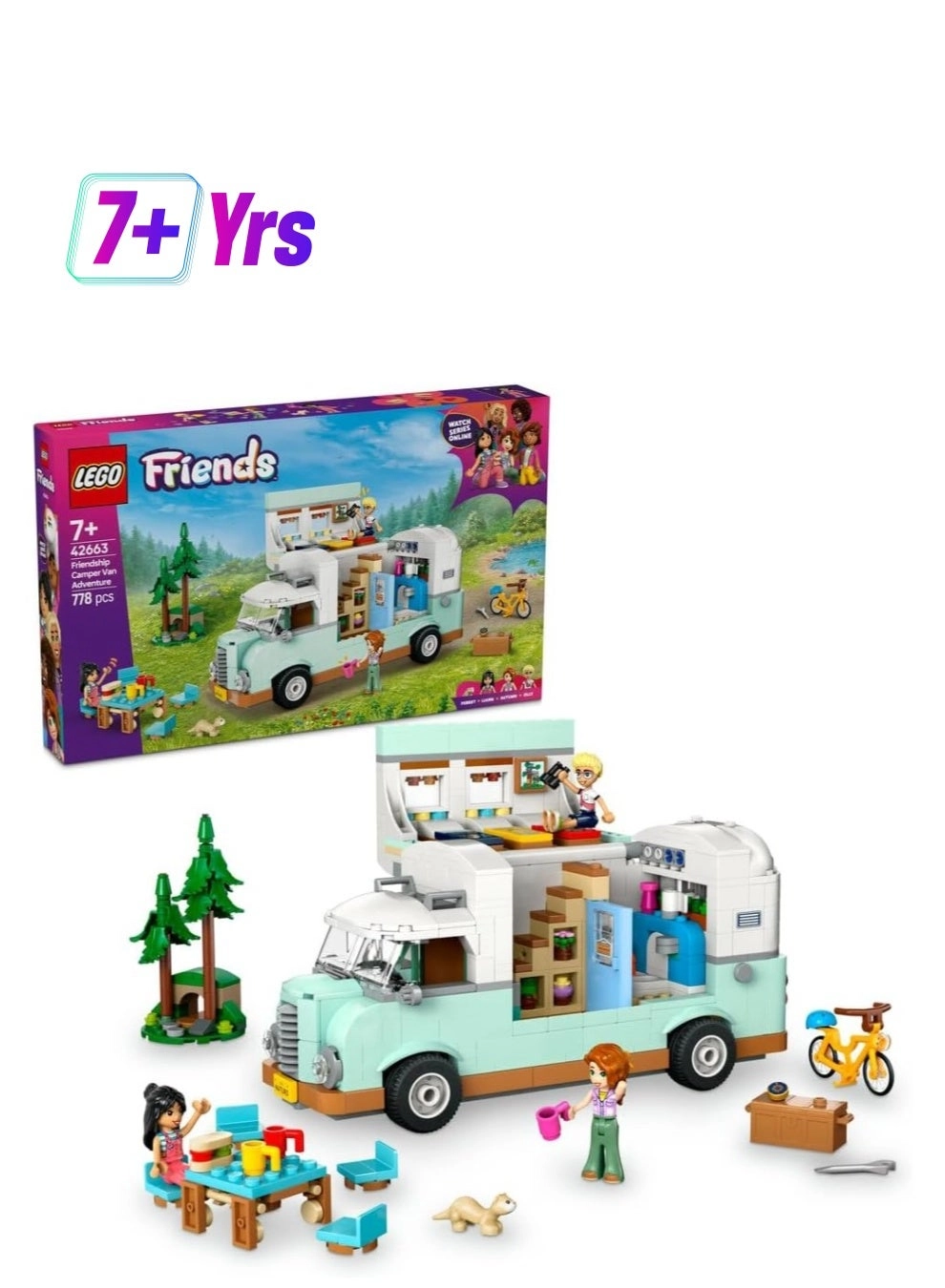 Friendship Camper Van Adventure (42663) - 3 Minidolls Ferret Figure