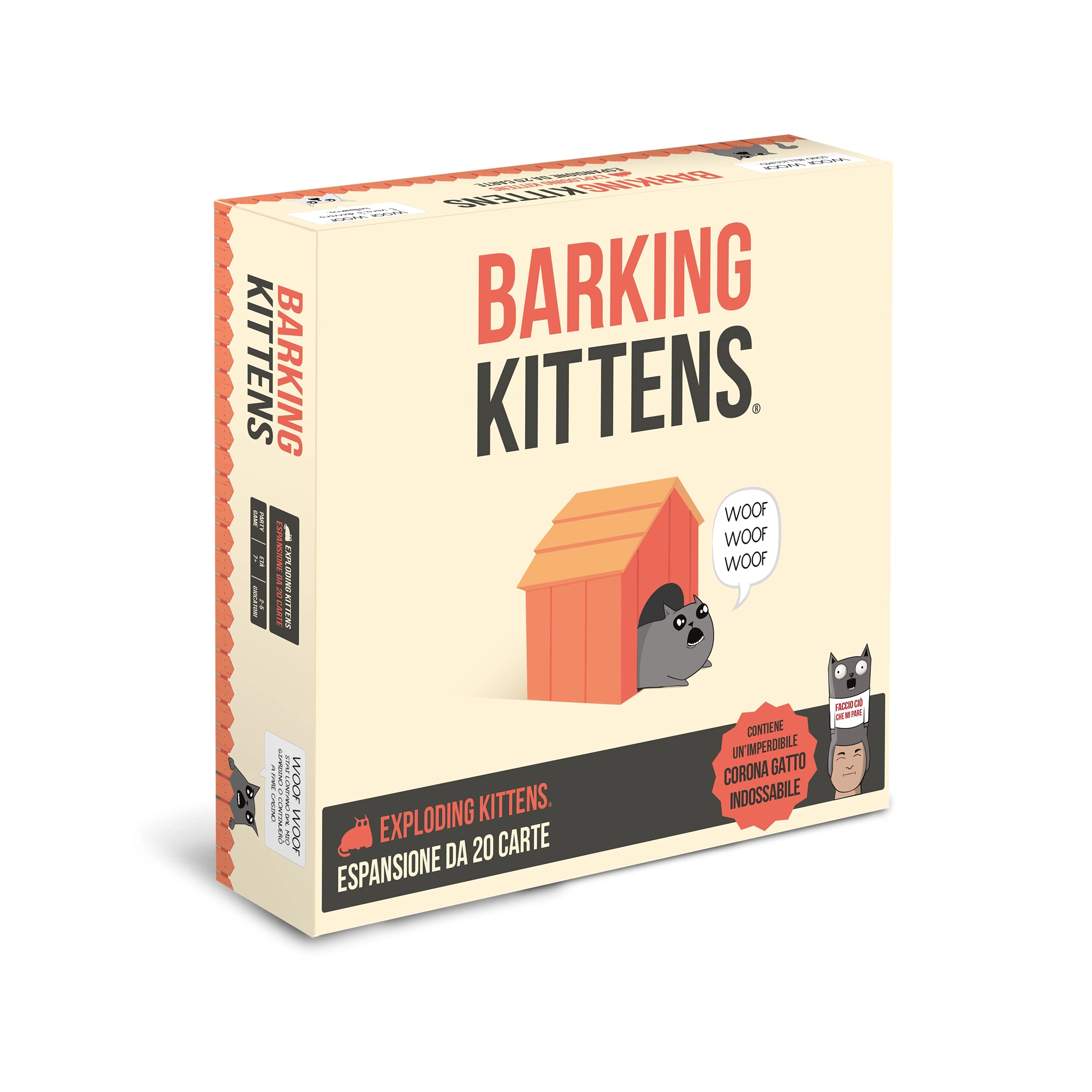 Asmodee Exploding Kittens: Barking Kittens - Card Game Expansion (Italian)