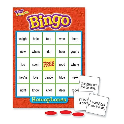 Homophones Bingo