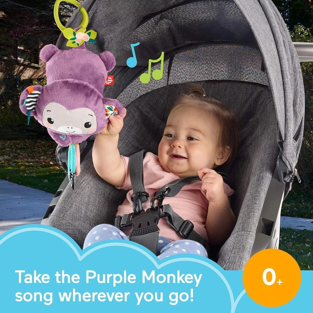 Sing And Go Purple Monkey Hanging - 0 months