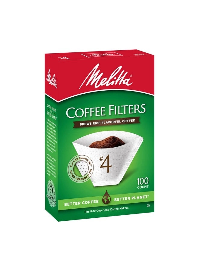 Super Premium Cone Coffee Filters - #4 100 Count