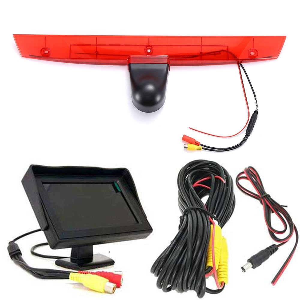 Brake Light Reversing Camera + Rear View Mirror Monitor - Night vision 628 x 586 pixels