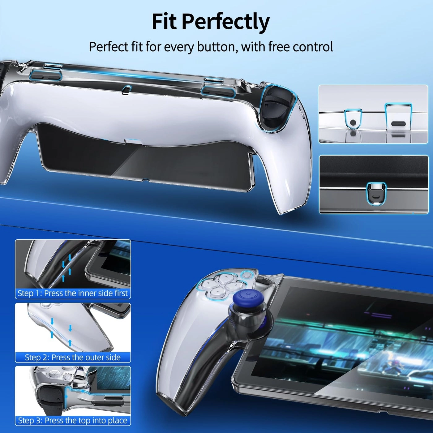 Carrying Case - Playstation Portal + Hard PC Clear Cover Set + Protective Shell Portable Travel Handbag