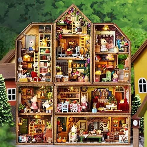 Miniature Wooden Dollhouse Furniture Kit - Creative Room 1:24