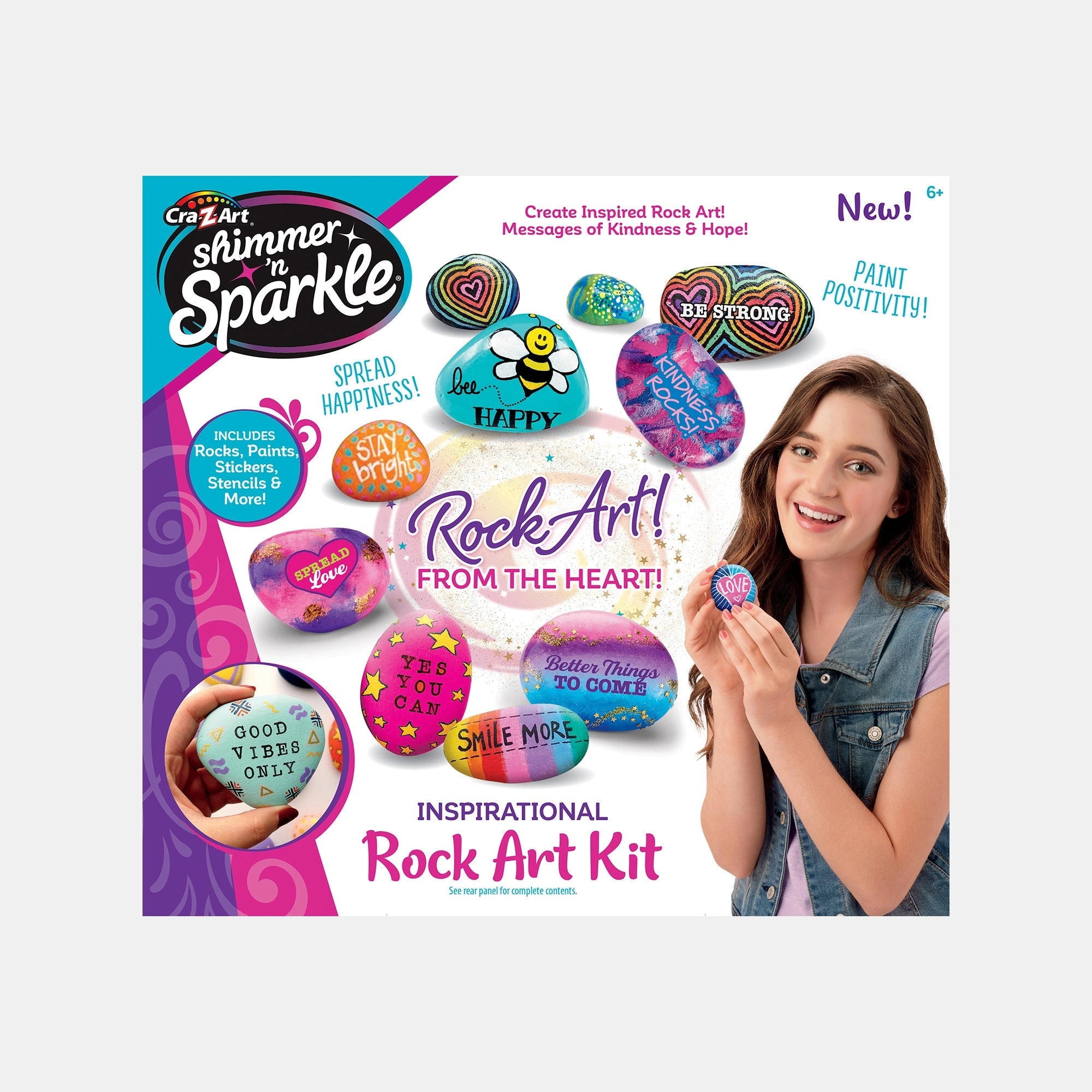 SHIMMER N SPARKLE Inspirational Rock Art - 6 piece(s)