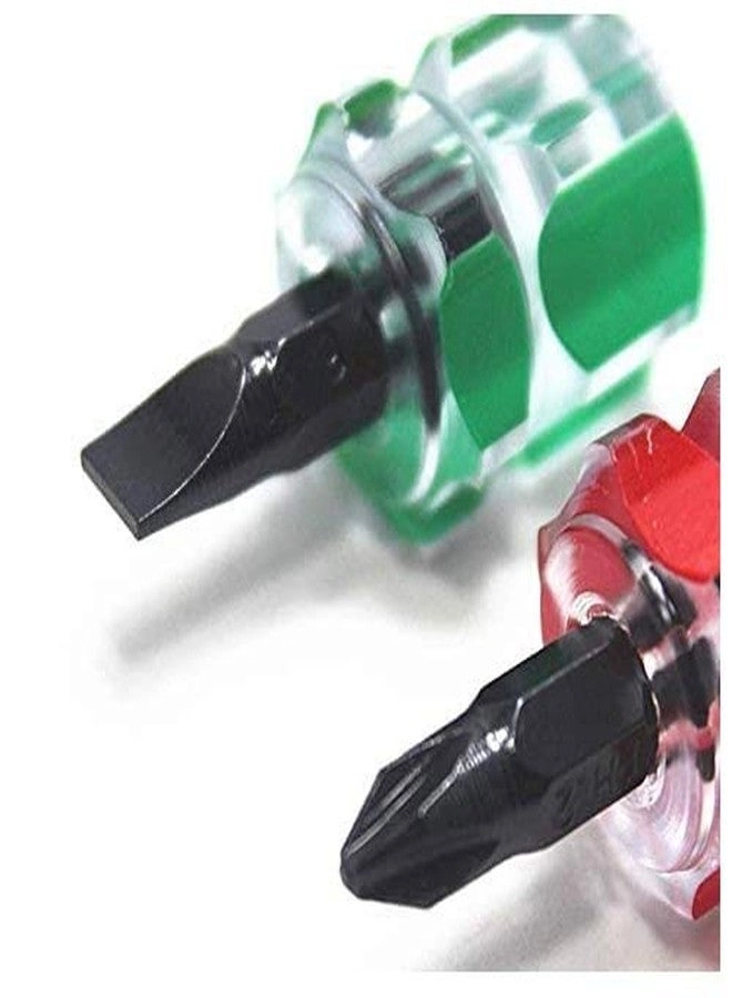 Mini Stubby Slotted and Phillips Screwdriver Set (4 Pcs)