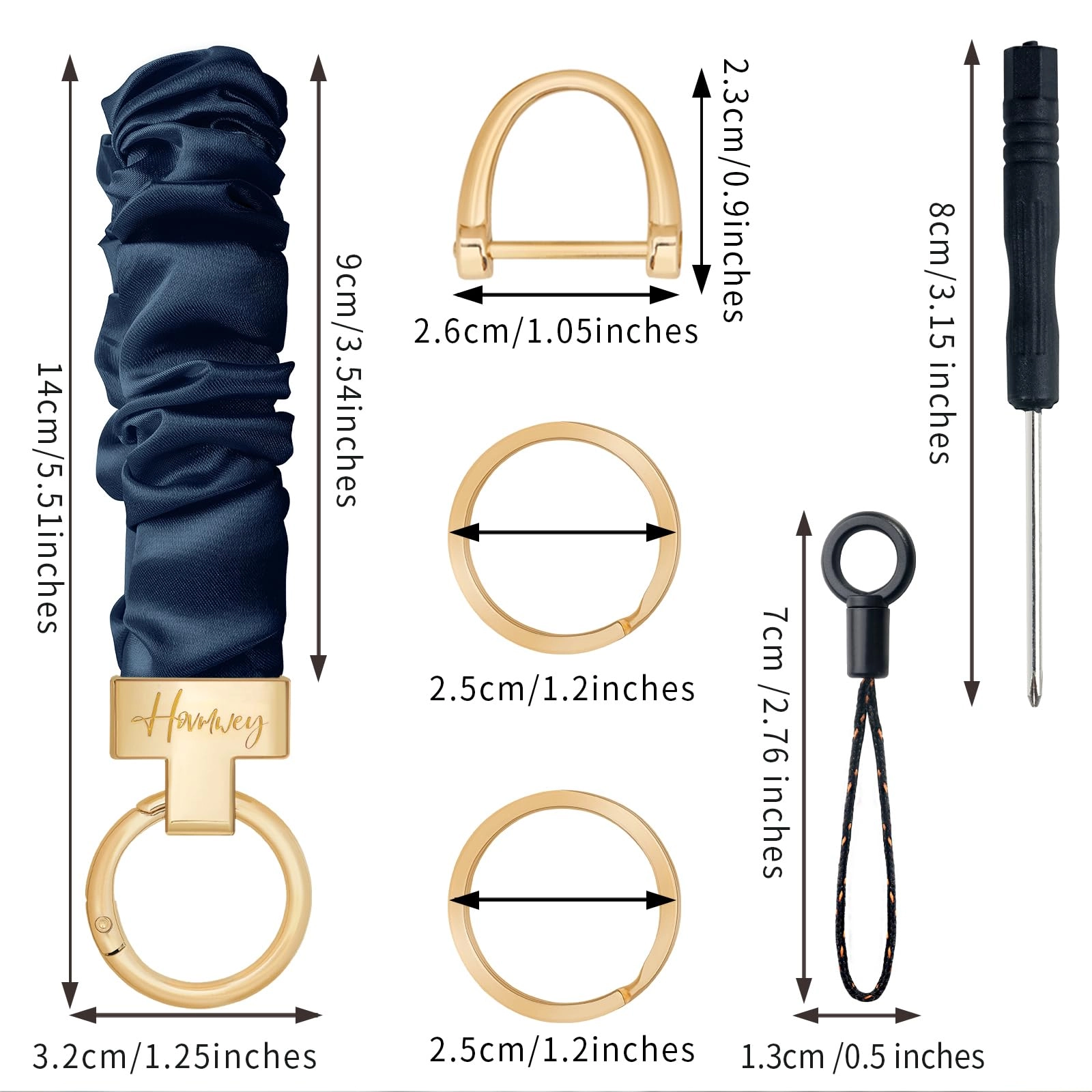 Stretchy Scrunchie Keychain Wristlet - Fun