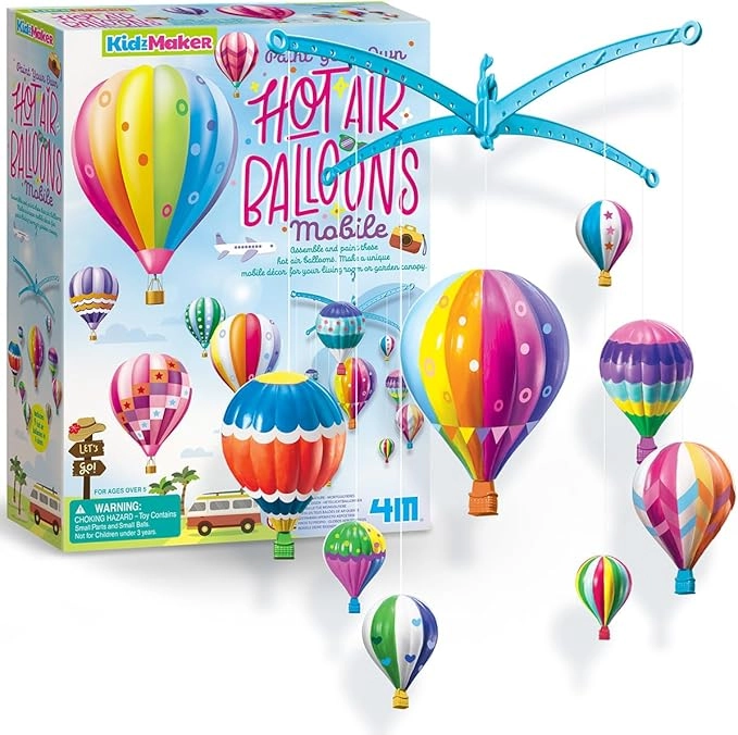 Hot Air Balloons Mobile Craft Kit - 5+ years 9 pieces