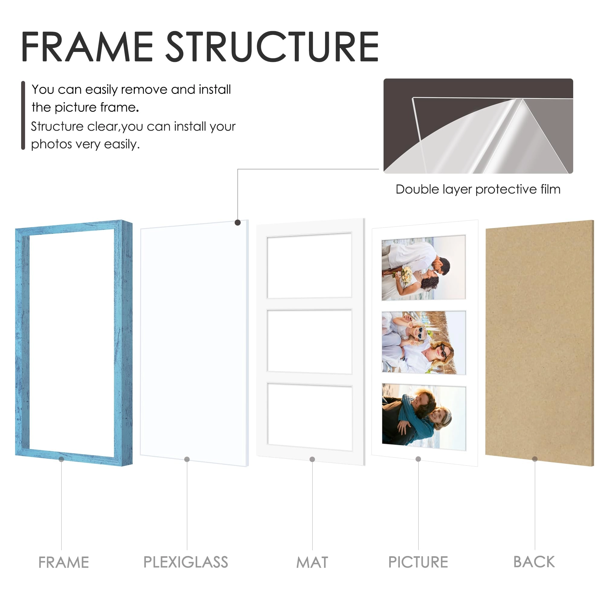 Collage Picture Frame - 8x14 3