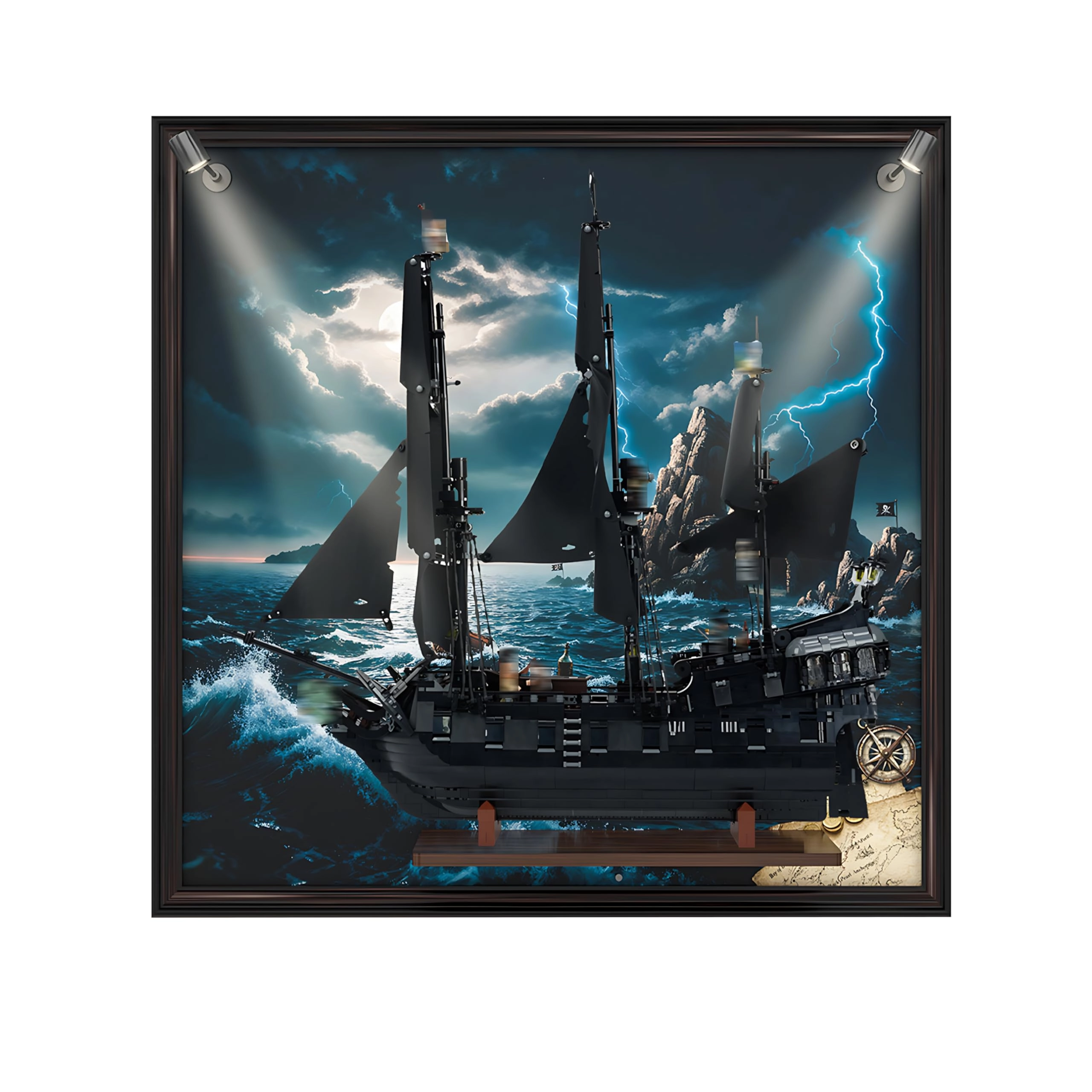 Generic Wall Mount Display Stand - Compatible with 10365 Walnut wood