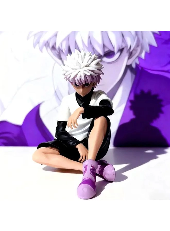 Anime Character Statue - Silvery Haired Sitting Posture