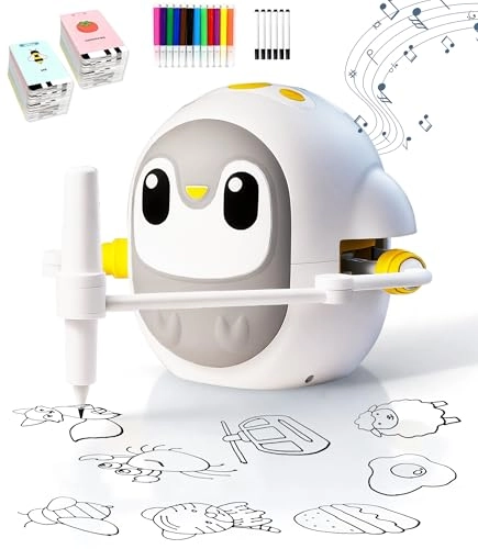 Drawing Robot - 200 Cards 12 colored pencils 6 painting brushes