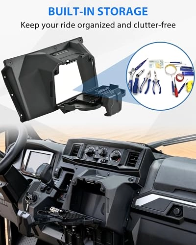 Electronic Device Mounts with Storage Box Organizer Tray - Kawasaki Ridge 2024+