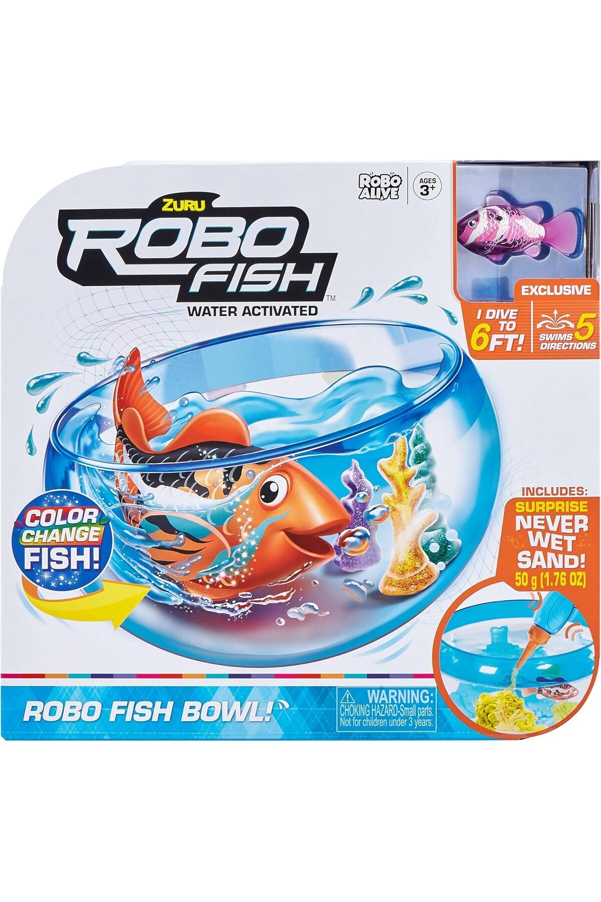 COLOR LAND CHILDRENS TOYS CENTER LLC Robo Fish - Water Activated Dives up to 6ft