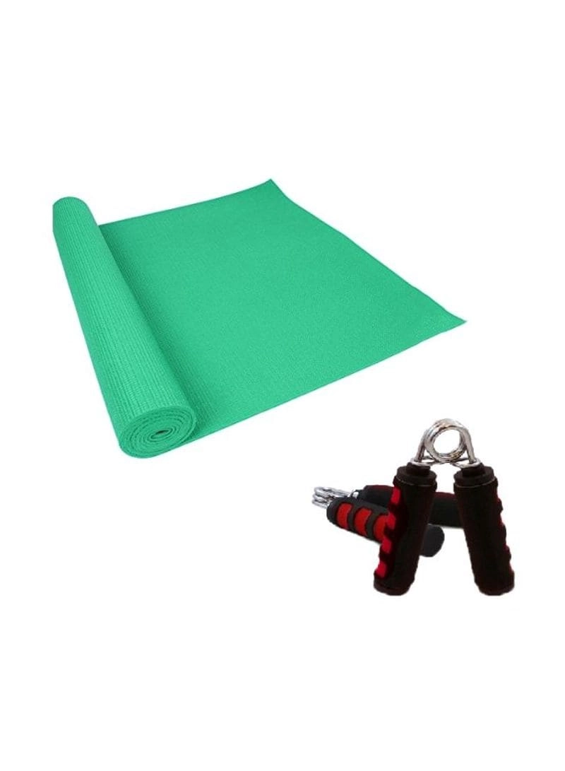 Fitness pro Foldable Non-Slip Yoga Mat - 3-Piece 180x60centimeter Set