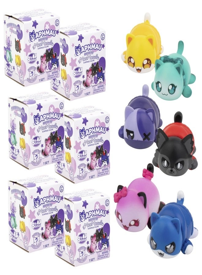 APHMAU MeeMeow Mystery Figures - Series 5 - Blind Box 6 Pack 8 to Collect Bundle