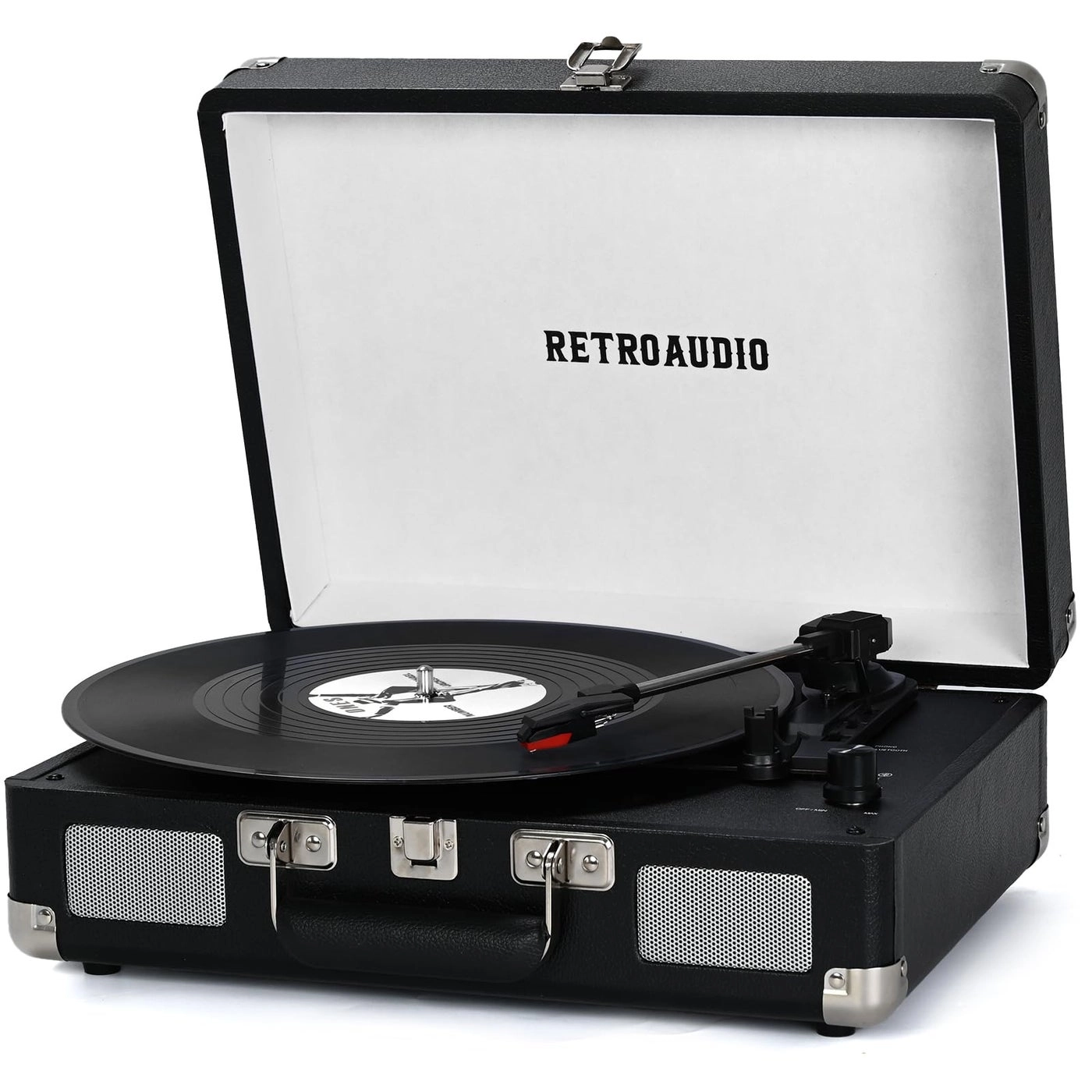 Vinyl Record Player - 24W Bookshelf Speakers BT IN&OUT