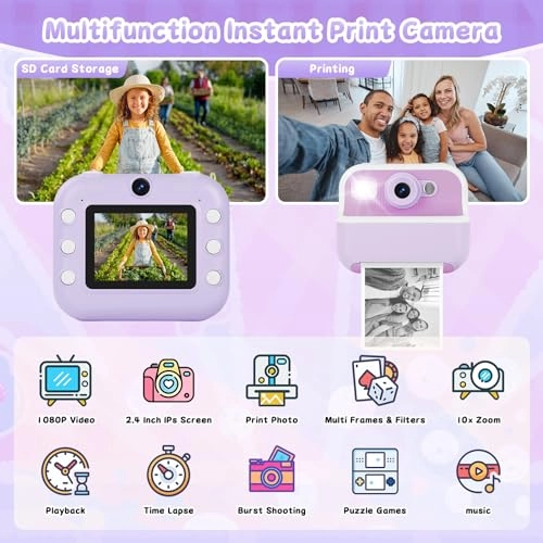 Kids Camera - Dual Camera Instant Print 32GB