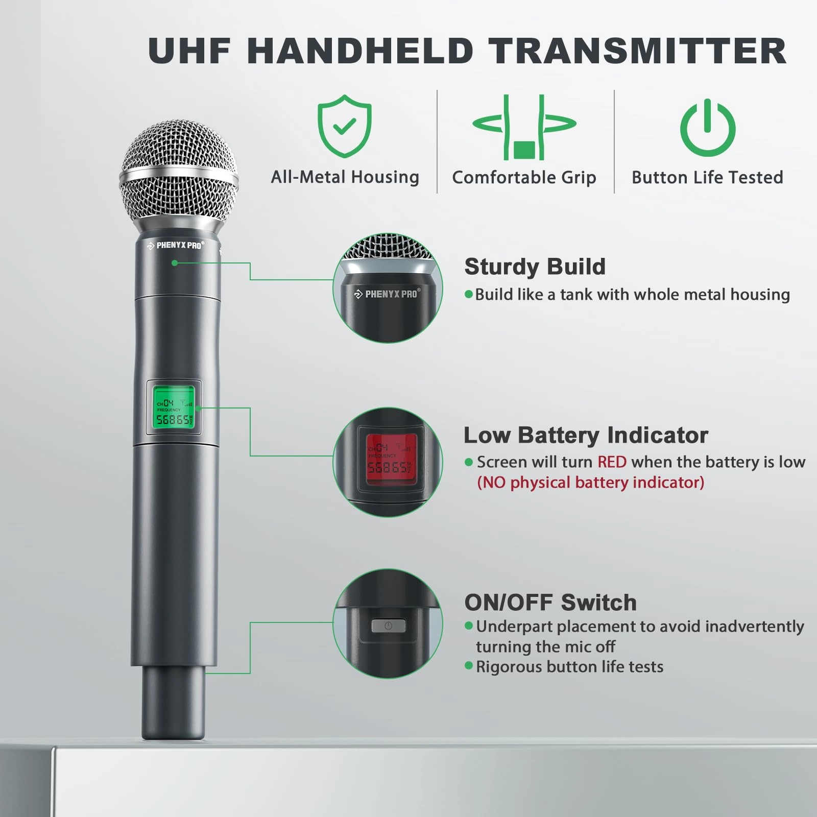 PTU-5000-4H - 4 microphones UHF