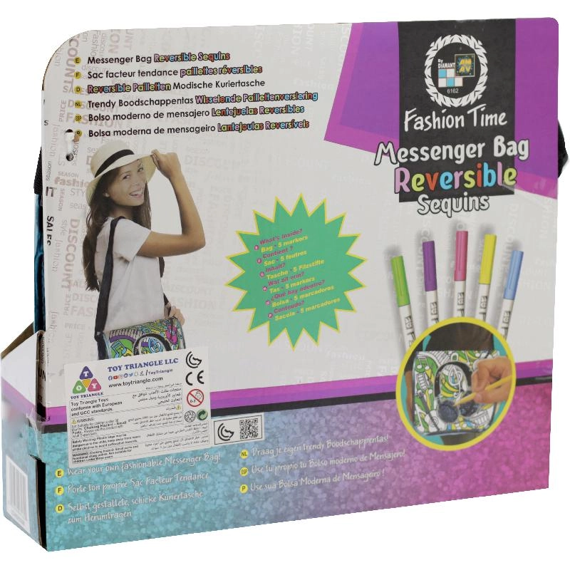 Fashion Time Messenger Bag - Coloring Activity Set 5 pcs