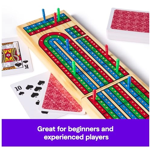 Solid Wood Cribbage - Folding Wood Gameboard
