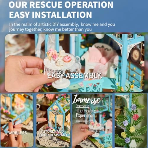 Miniature Wooden Dollhouse Furniture Kit - Creative Room 1:24