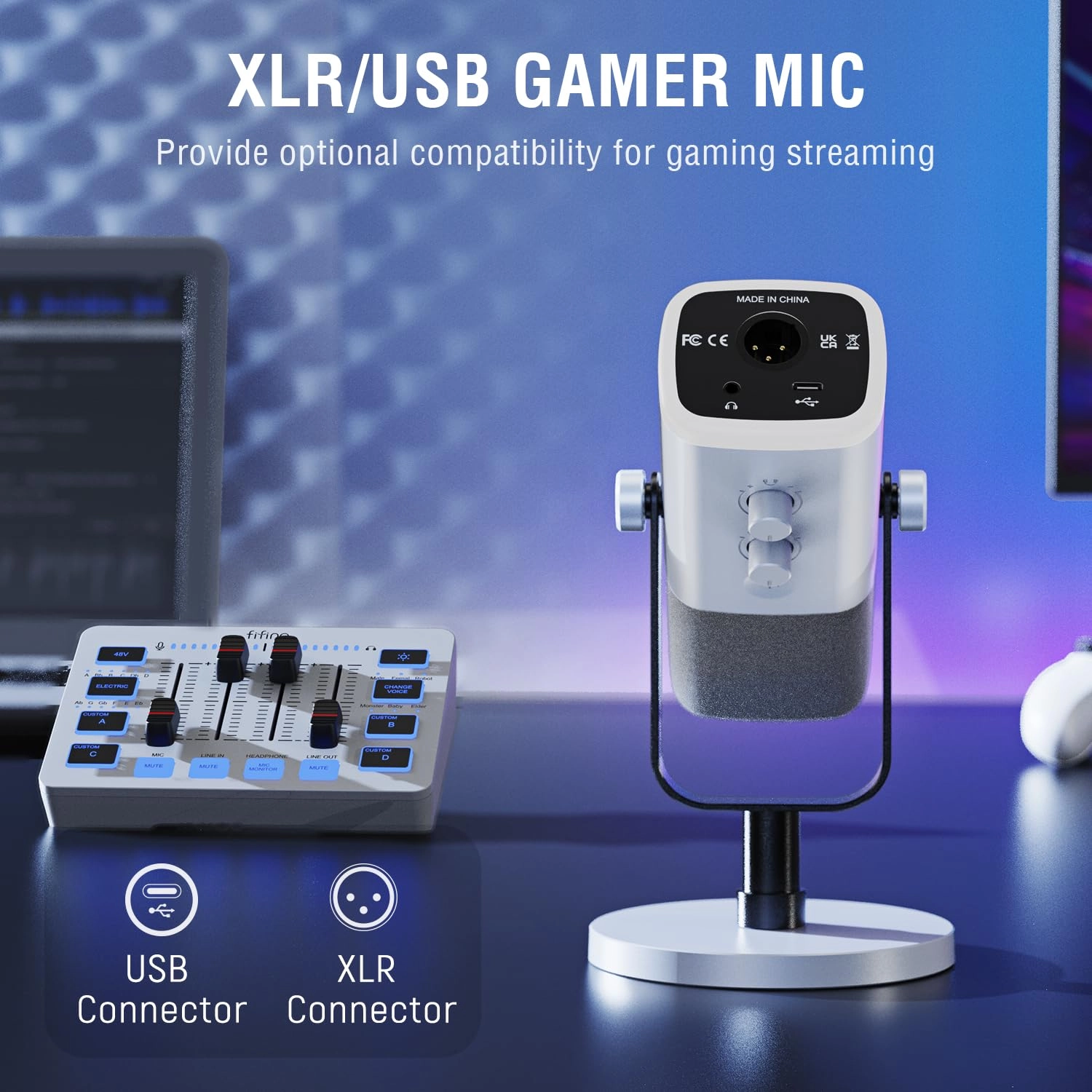 AmpliGame KS5 XLR+USB Microphone Bundle