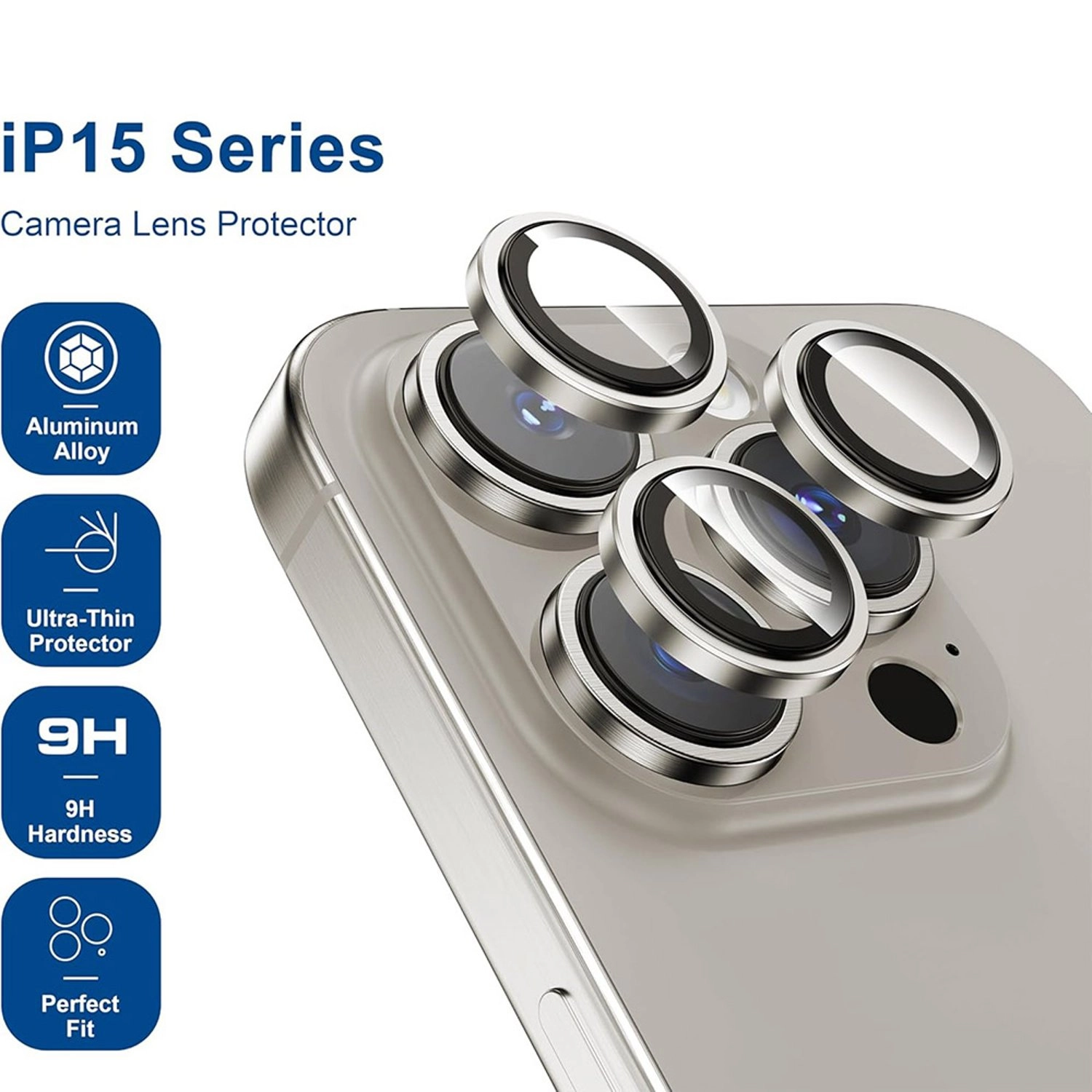 Clear Camera Lens Protector for iPhone 15 Pro Max