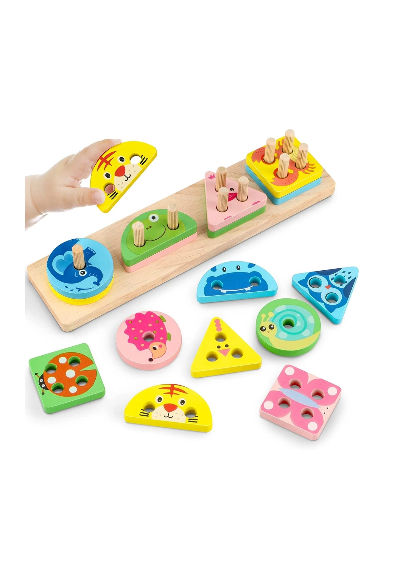 Animals shape matching - 1-3 Year Old 16 pieces