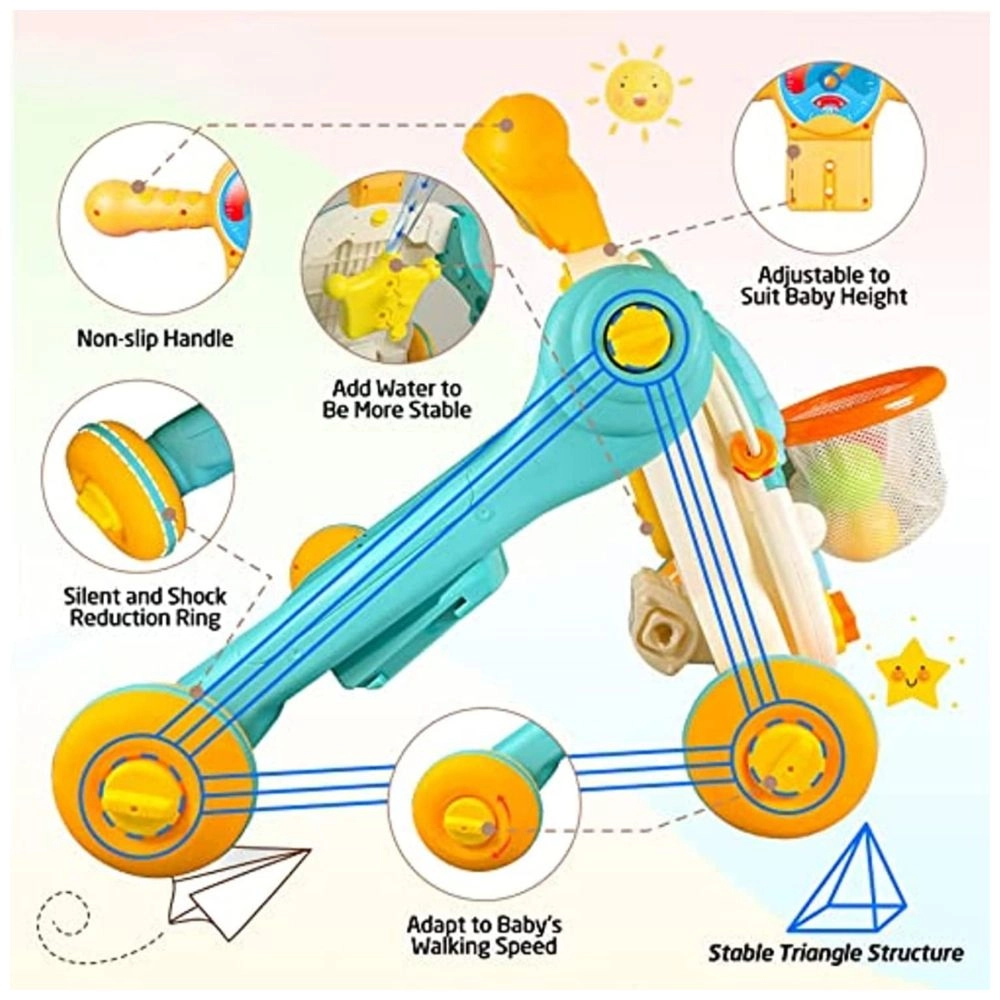 Baby Activity Walker - 3-In-1 Musical Educational