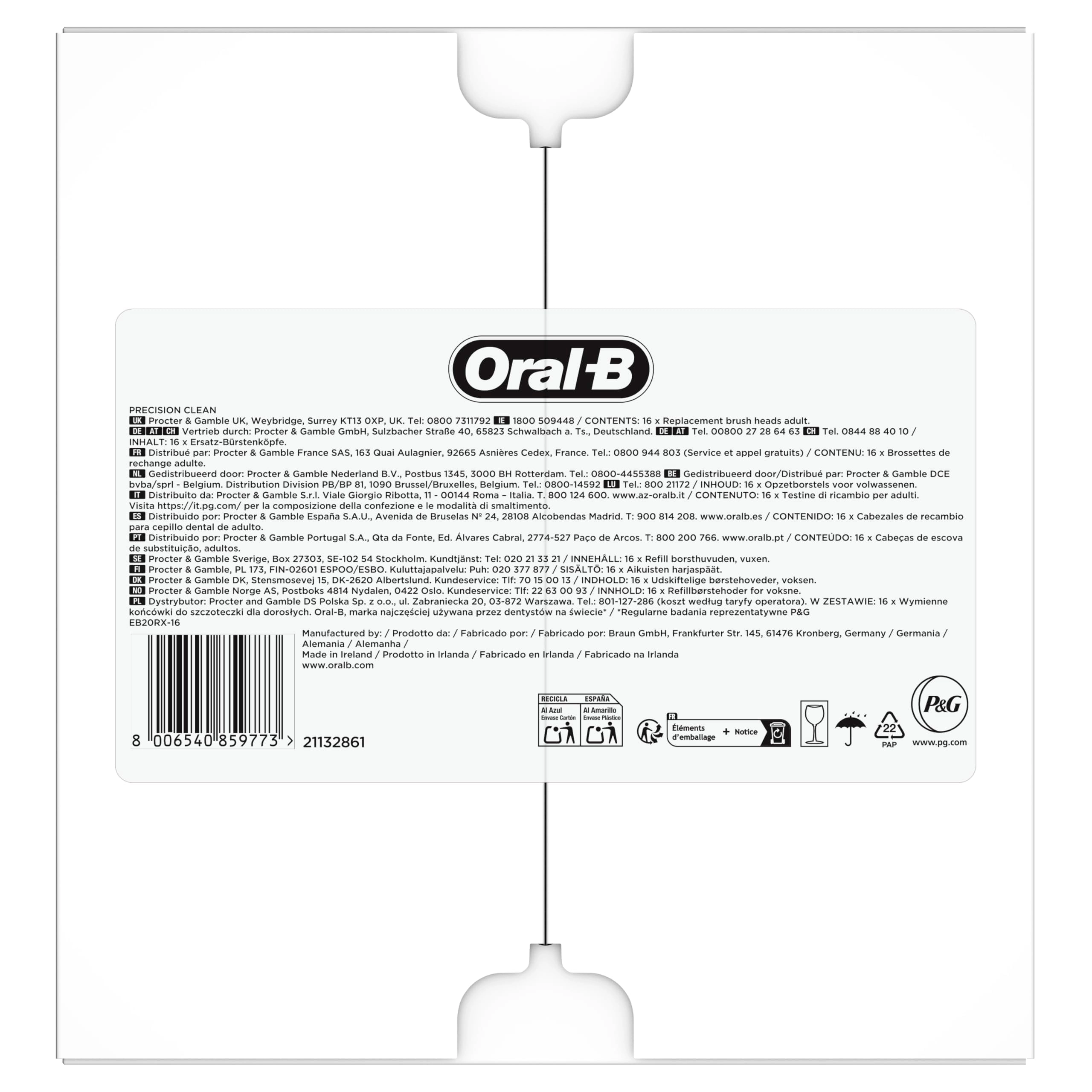 Oral-B Precision Clean - Pack of 16 White