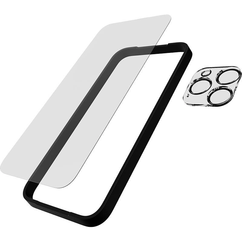 Impact Glass Screen Protector + Camera Lens Protector for iPhone 15 Pro Max