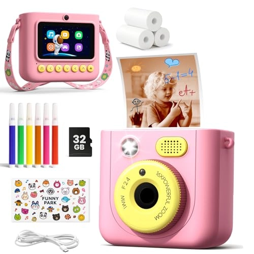 Instant Print Camera - Selfie Video Recording USB charging