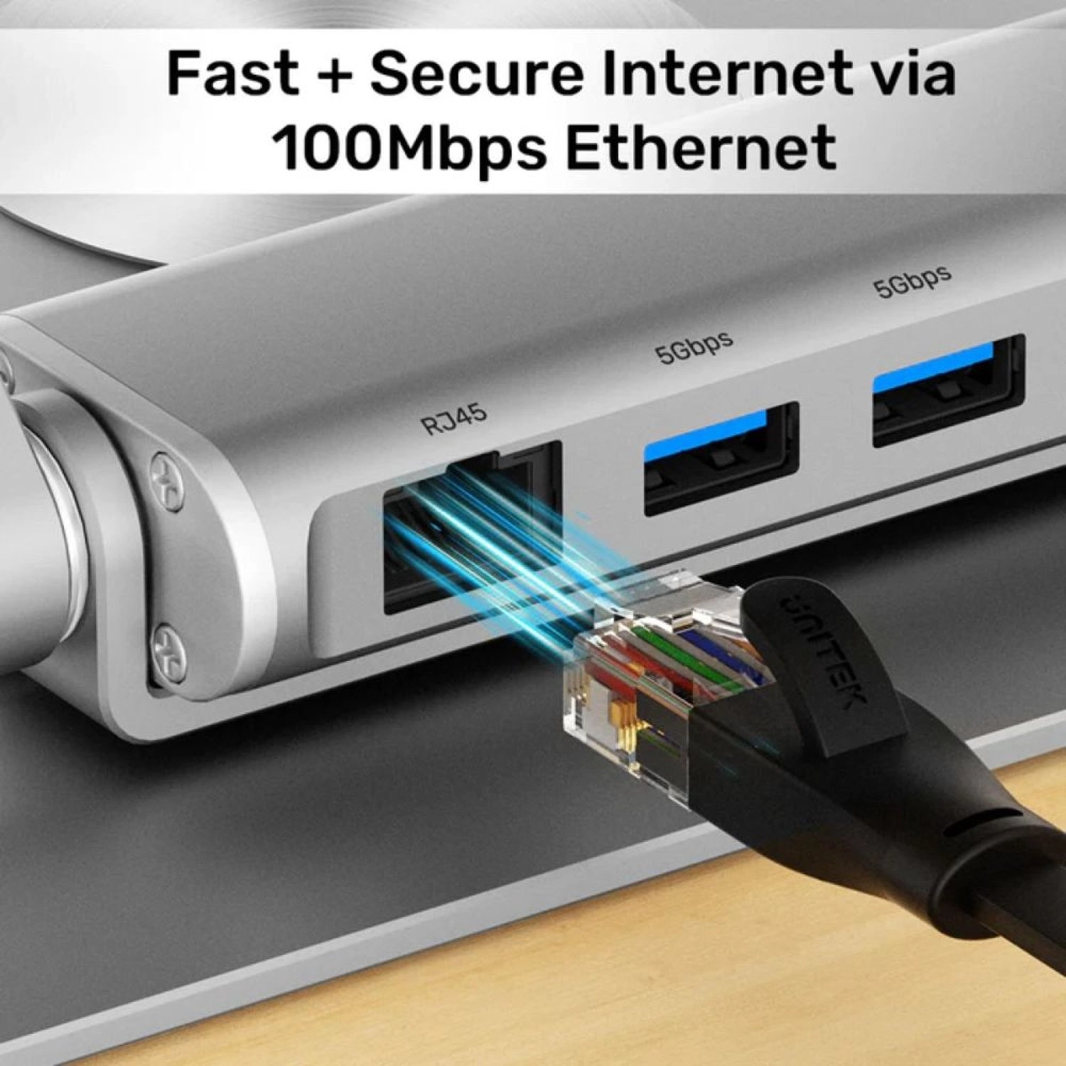 7-in-1 USB-C Foldable Laptop Stand - 100W Power Delivery 4K@60Hz HDMI