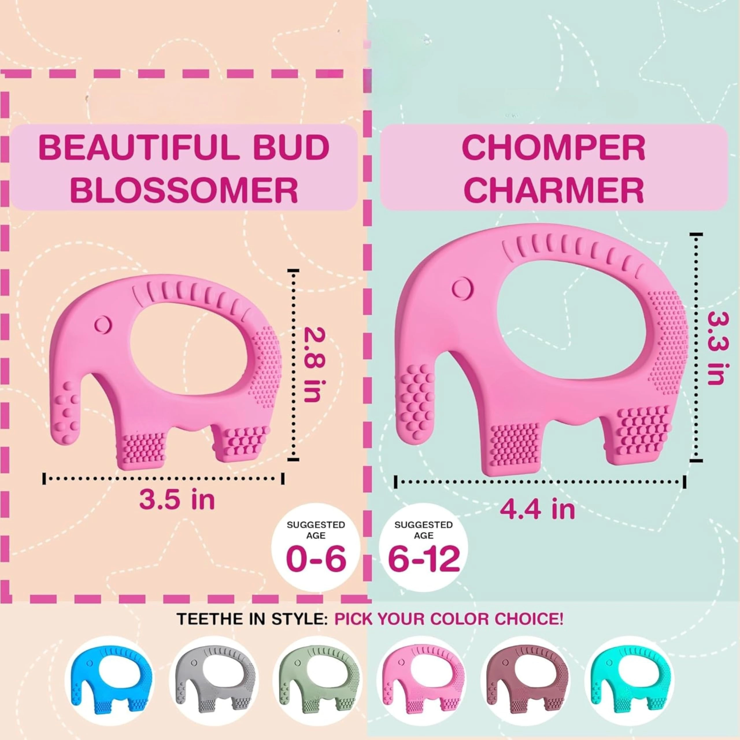 2 in 1 Teether - Beech Wood, Silicone