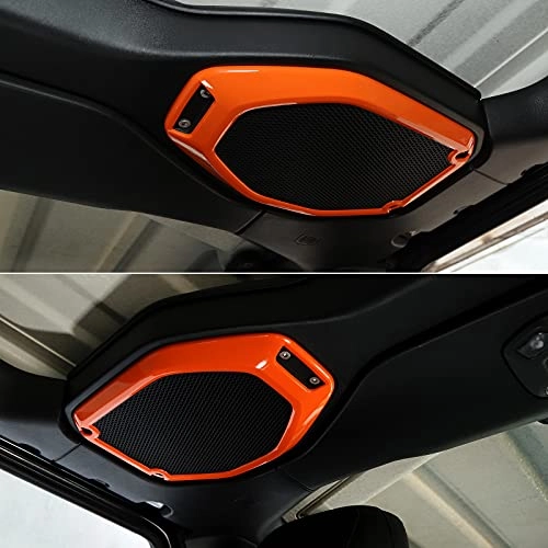 Top Speaker Audio Surround Trim - for Jeep JL Wrangler JL JLU Gladiator JT 2018 2019 2020 2021 Orange (2pcs/Set)