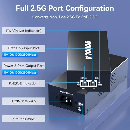 SL-2.5G-N901 - 1 PoE port 90W IEEE802.3af/at/bt 2.5Gbps