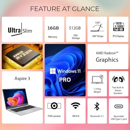 Aspire 3 A315 - 15.6'' Ryzen 3 7330U 32GB DDR4 2TB SSD
