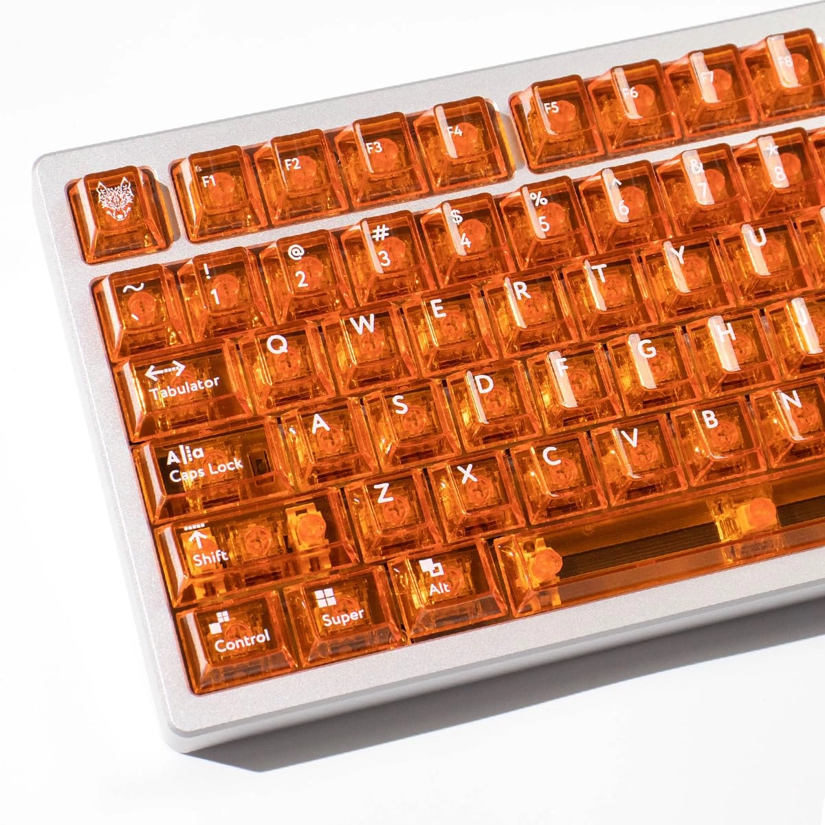 Crystal Clear Keycaps - 114 Keys